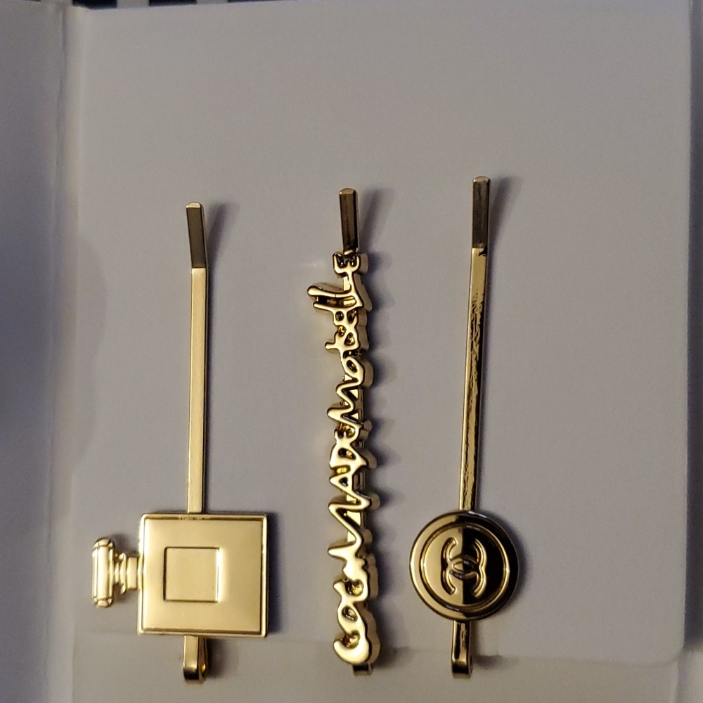 Gold Hair Pins Set (BAG and flower Not Included)